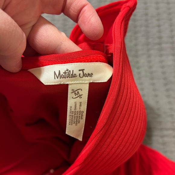 Matilda Jane Poolside Party Red One Piece Swimsuit Size Medium - Picture 3 of 4